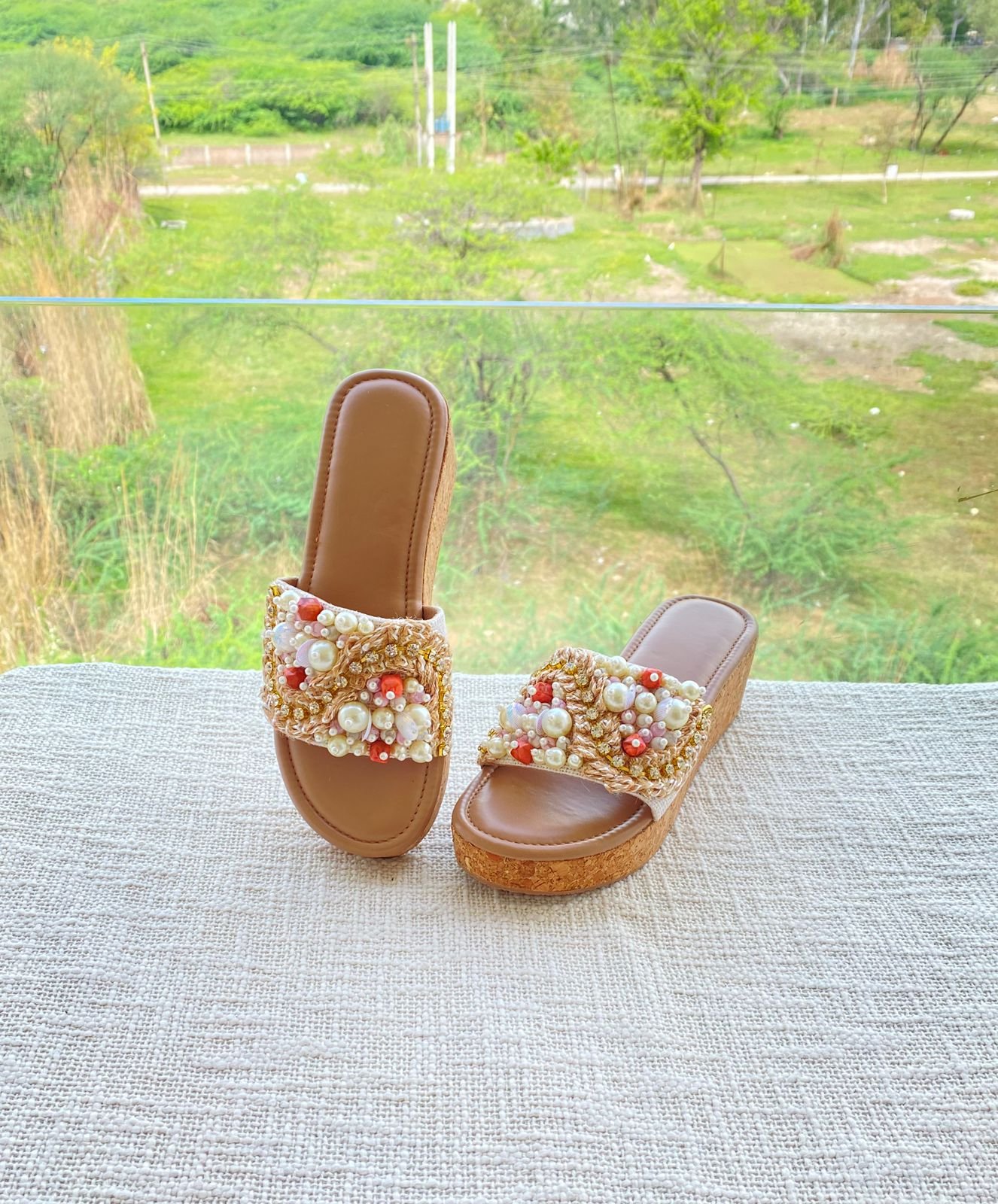 Platform Heel with Pearl