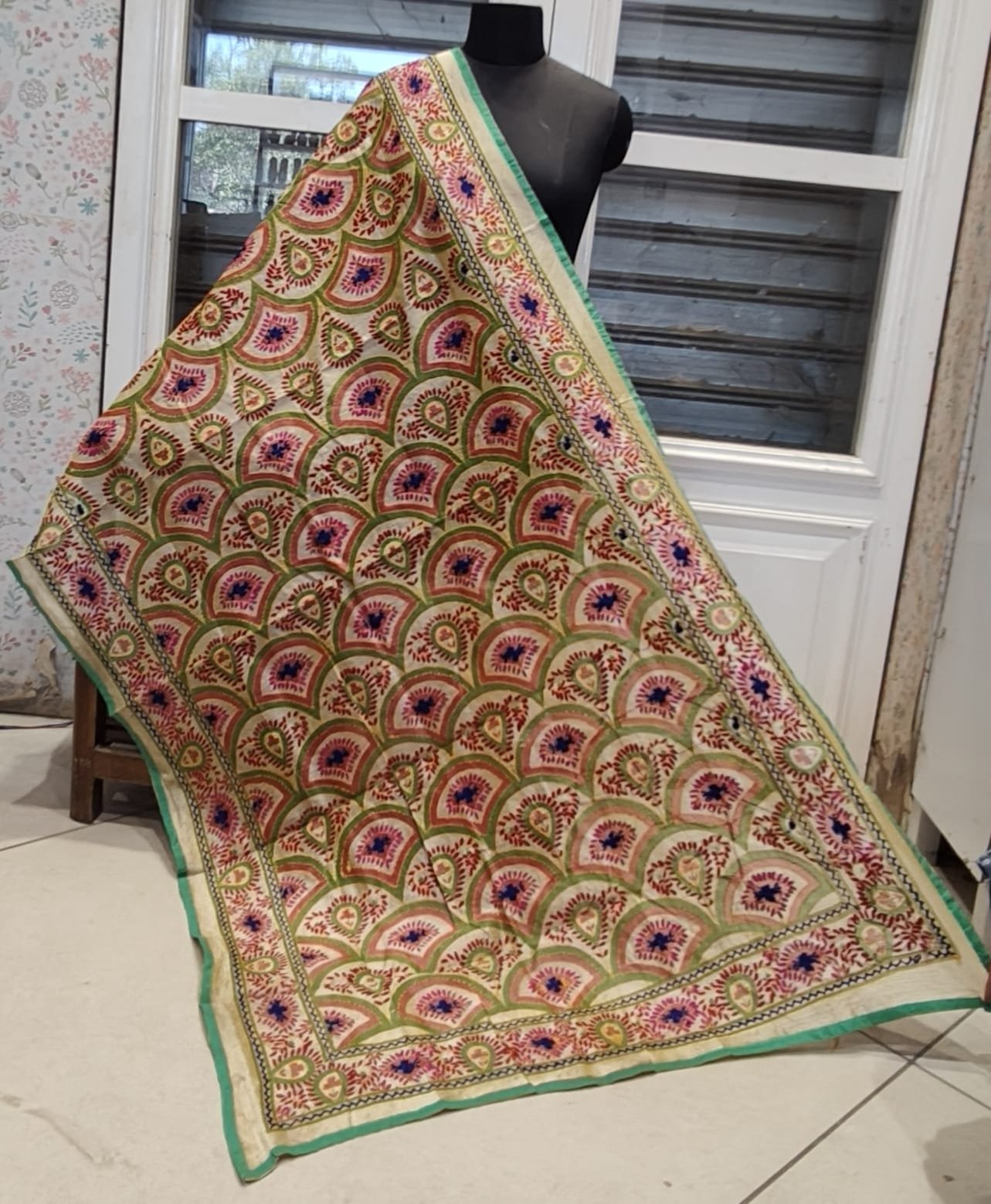 Embroidery figure  dupatta #450