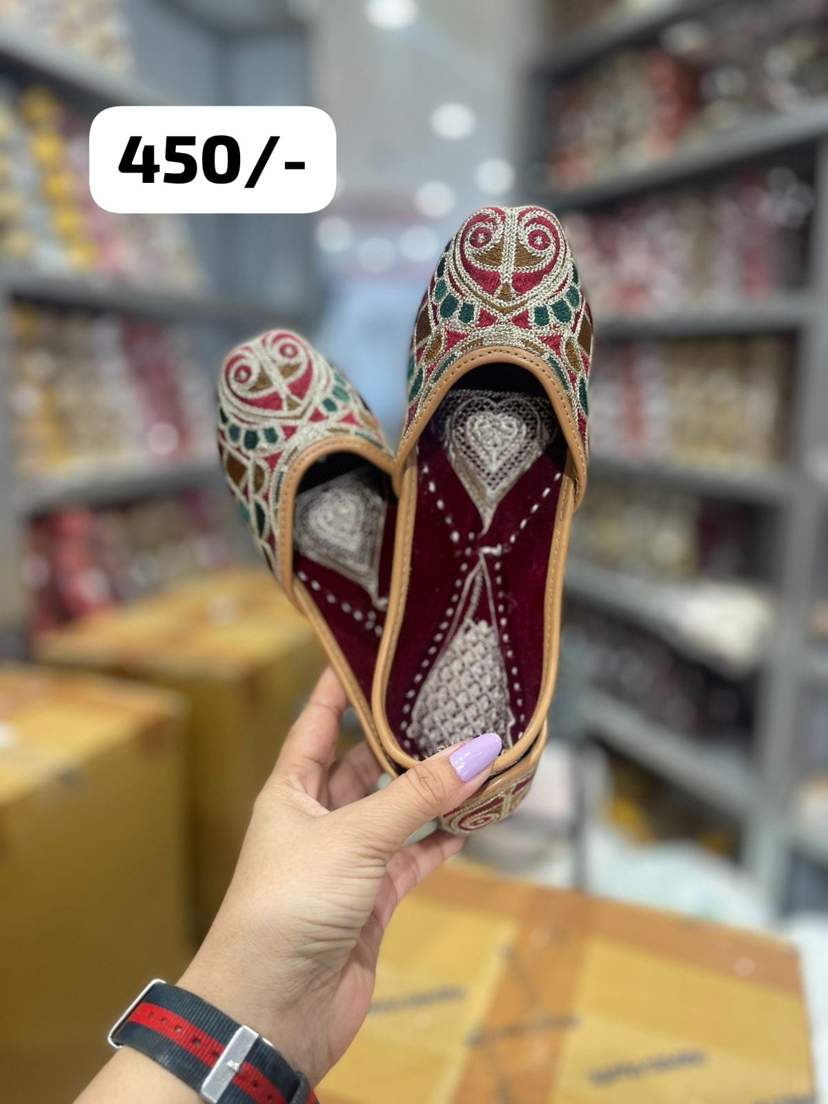 Original kashmiri work jutti #450