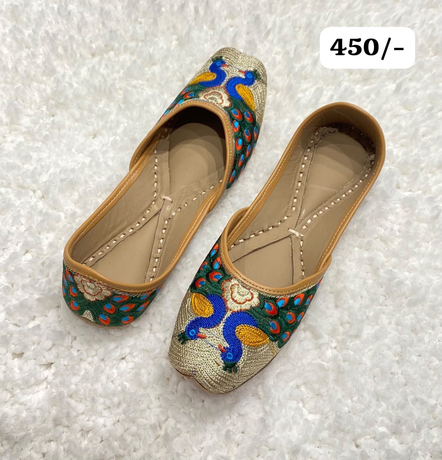 Skyber leather zari jutti #450
