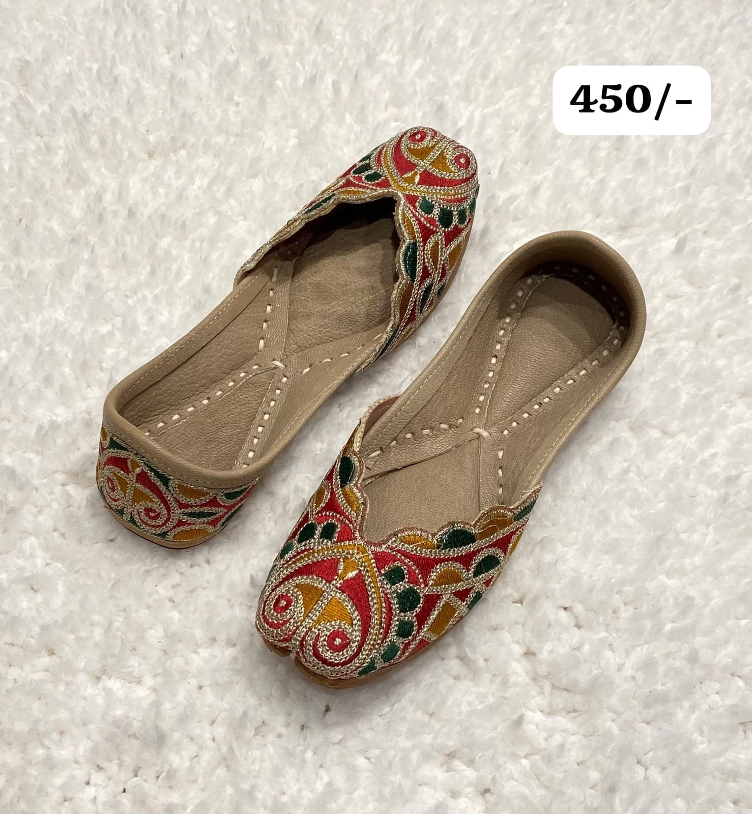 Skyber leather zari jutti #450