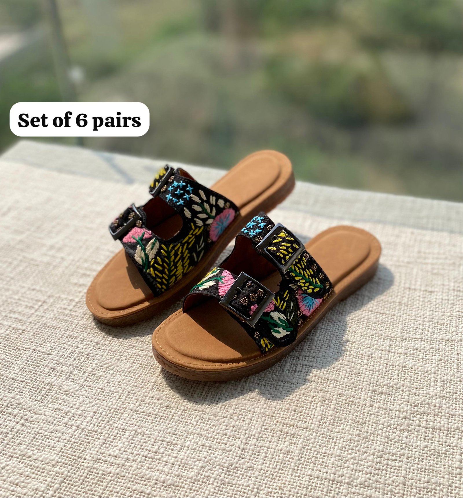 Double Buckle dr sole slippers #635