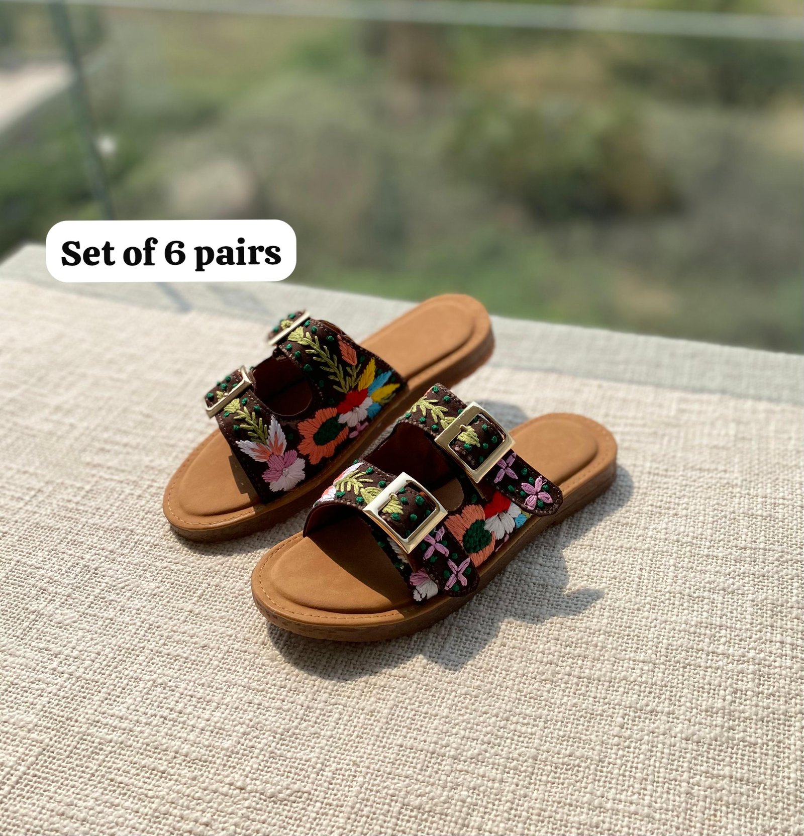 Double Buckle dr sole slippers #635