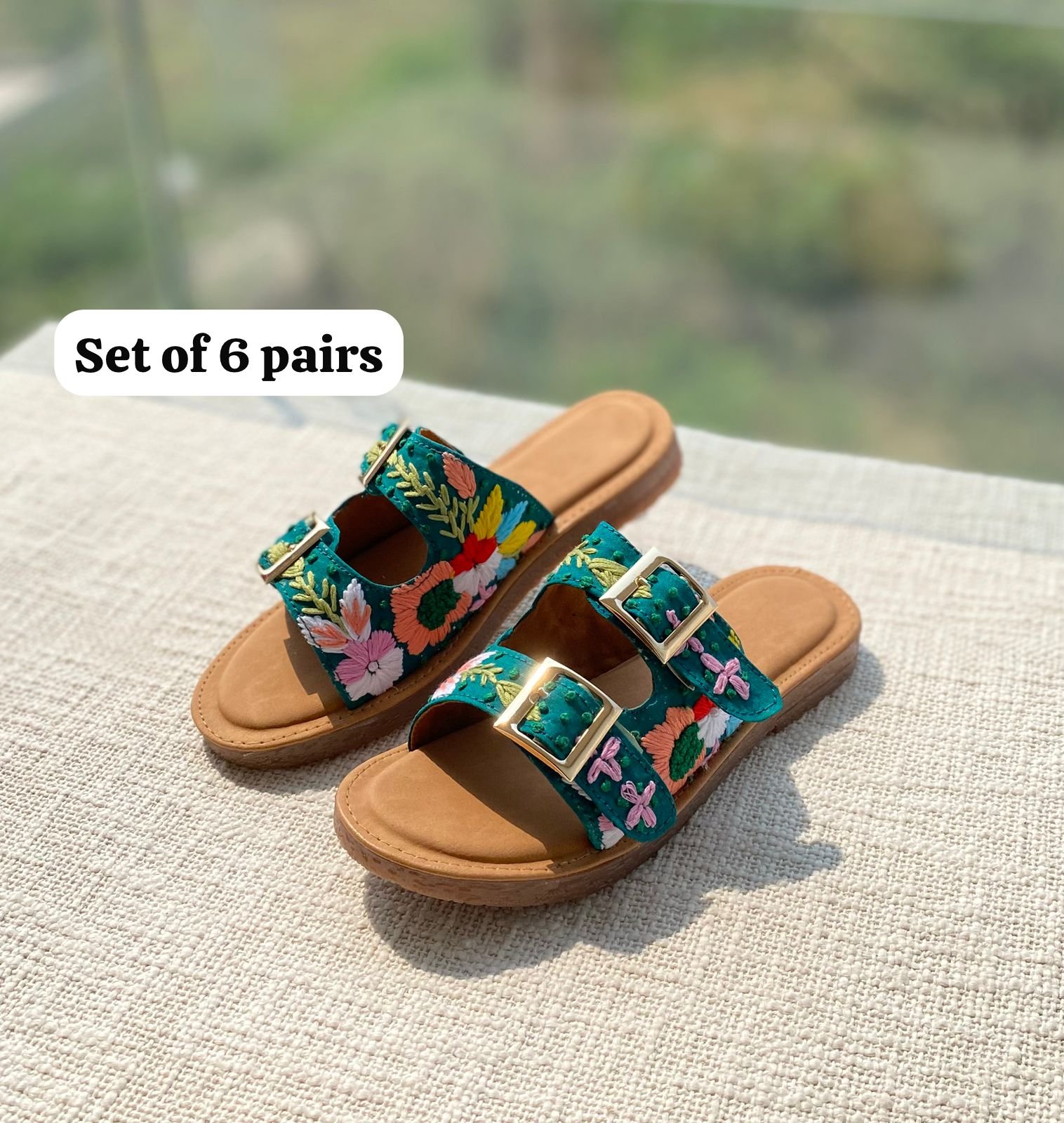 Double Buckle dr sole slippers #635