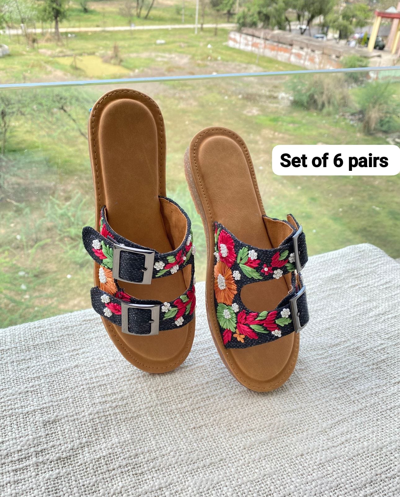 Double Buckle dr sole slippers #635