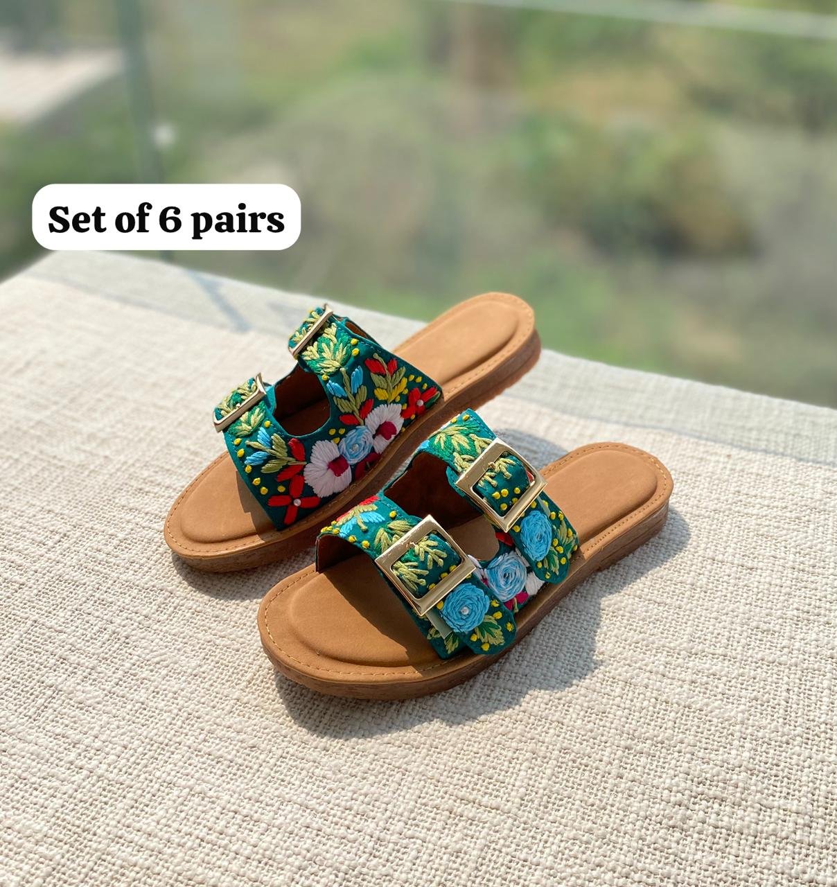 Double Buckle dr sole slippers #635