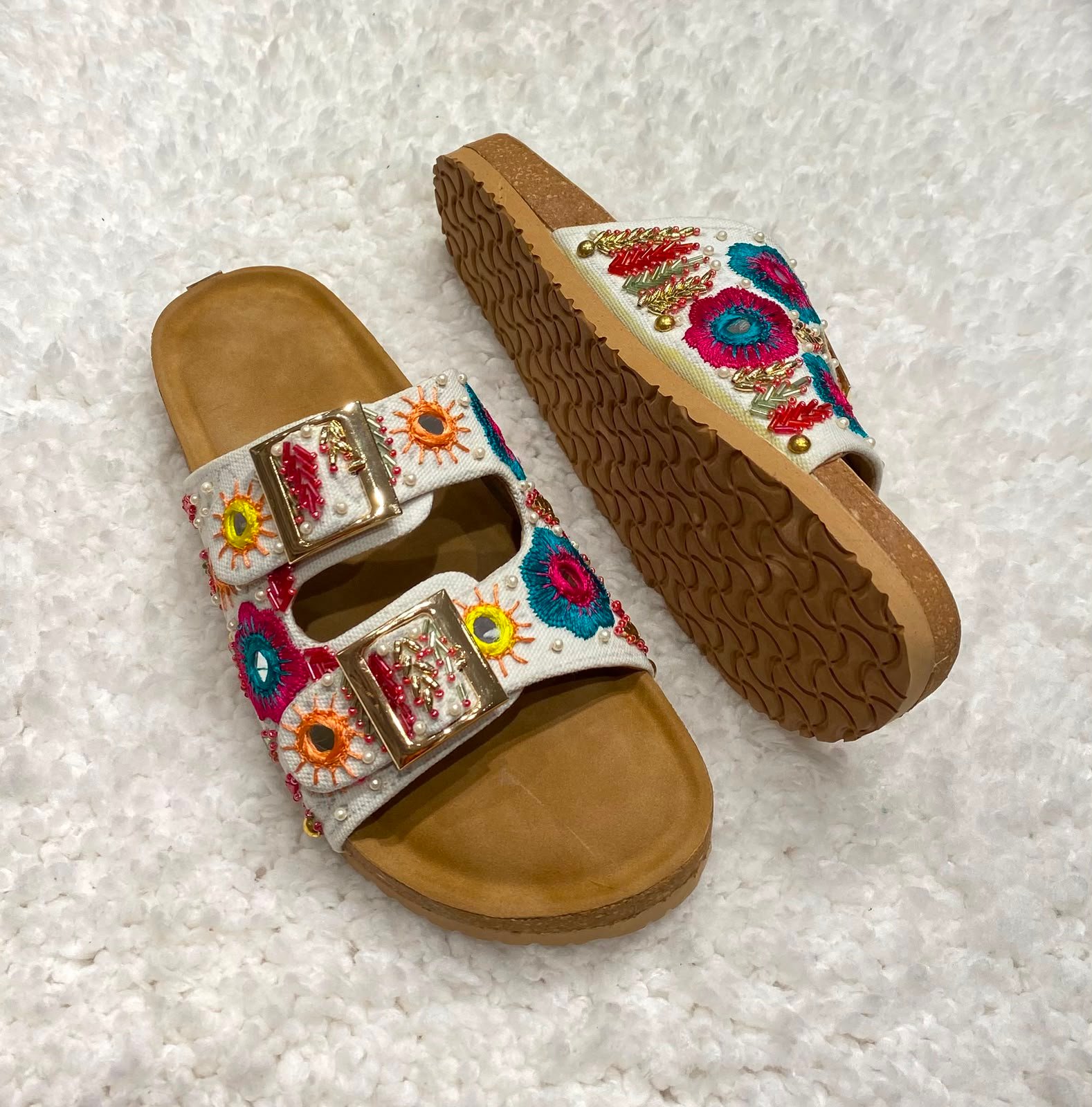 Double Buckle dr sole slippers #790