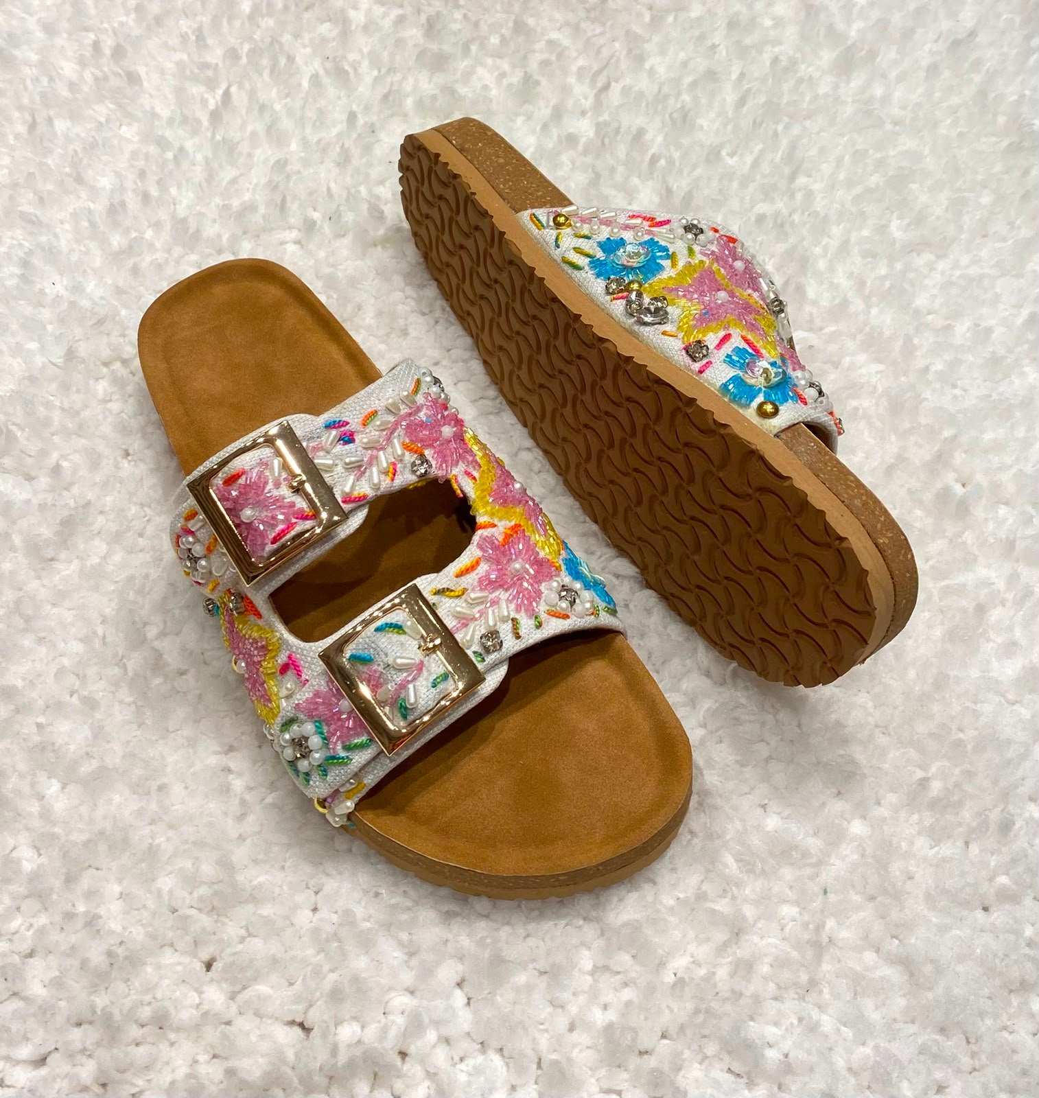 Double Buckle dr sole slippers #790