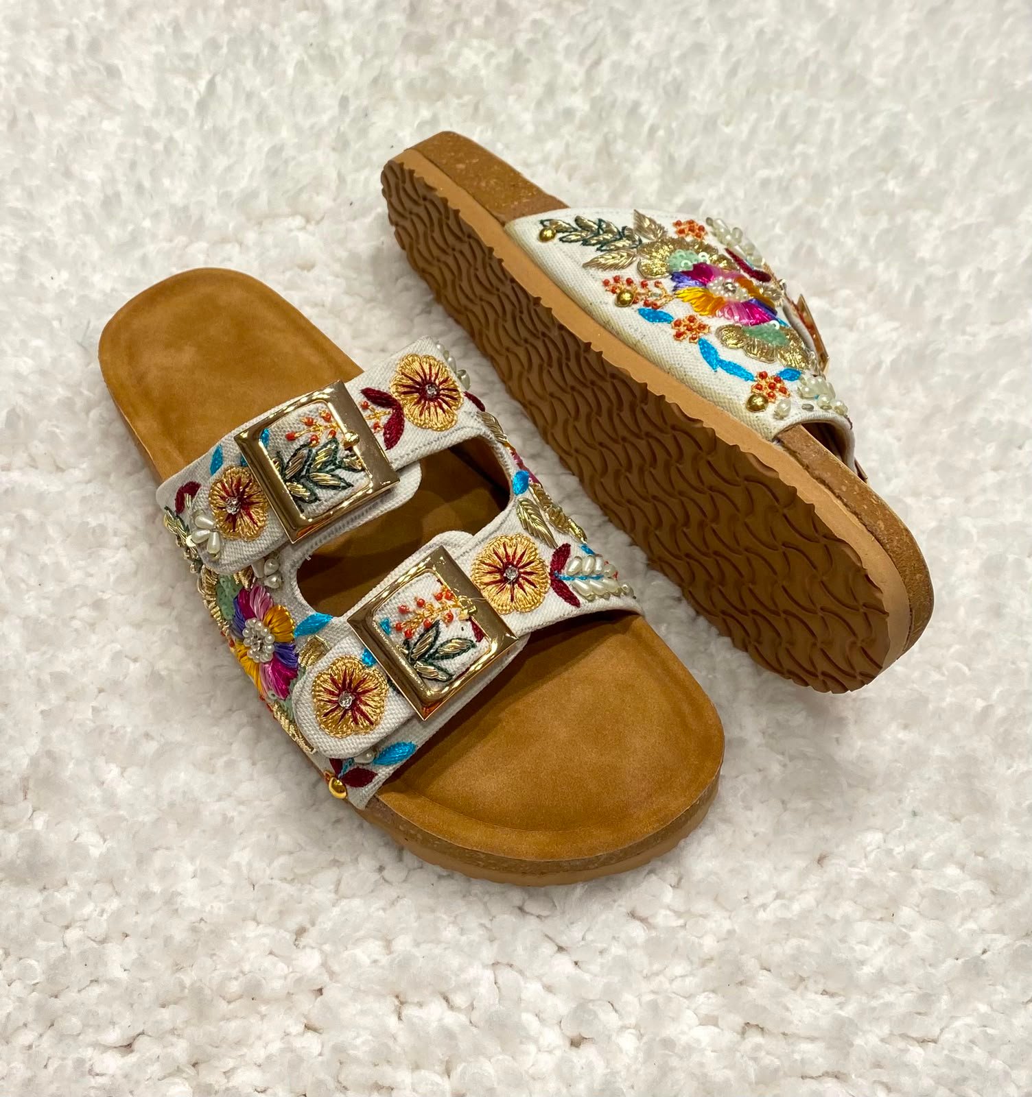 Double Buckle dr sole slippers #790
