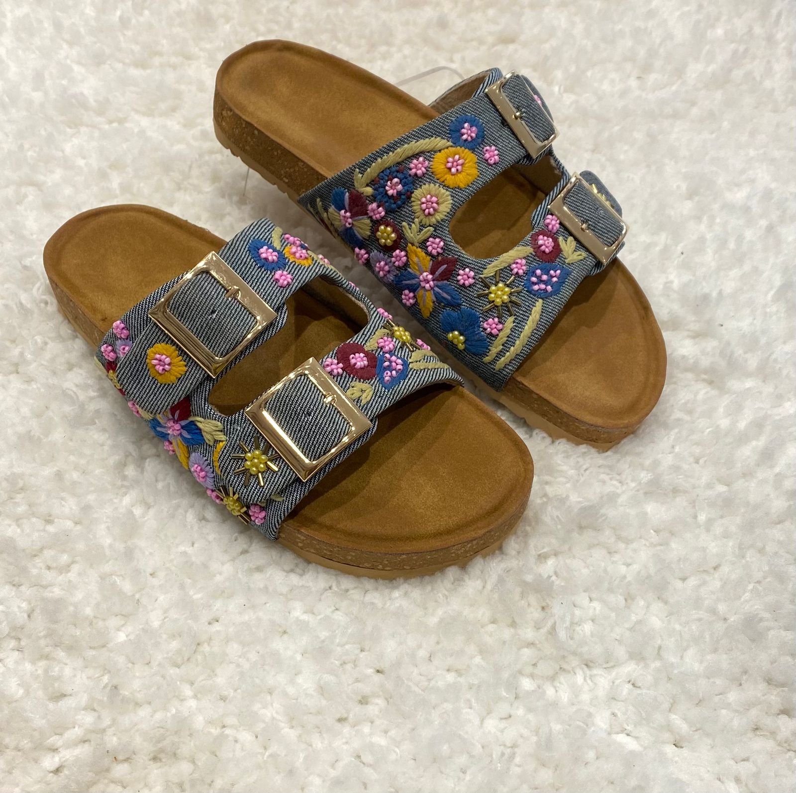 Double Buckle dr sole slippers #790