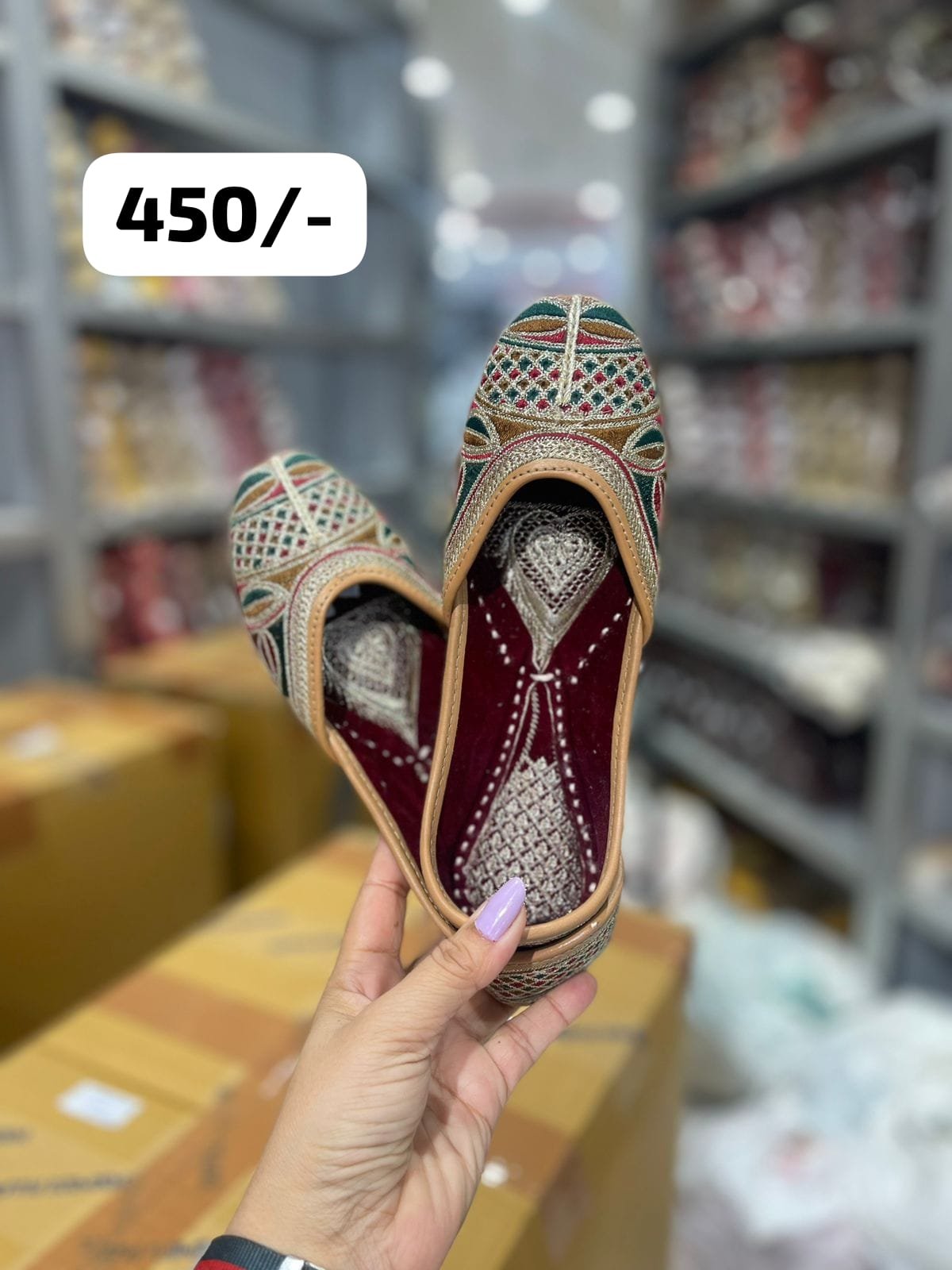 Original kashmiri work jutti #450